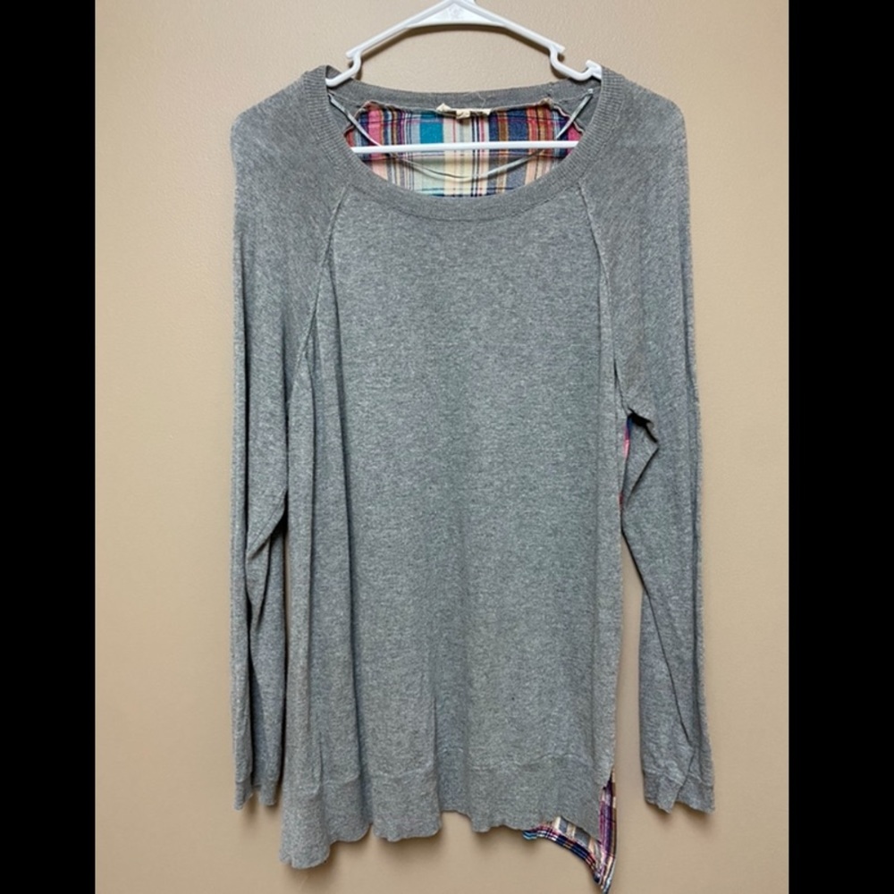 Printed back sweater